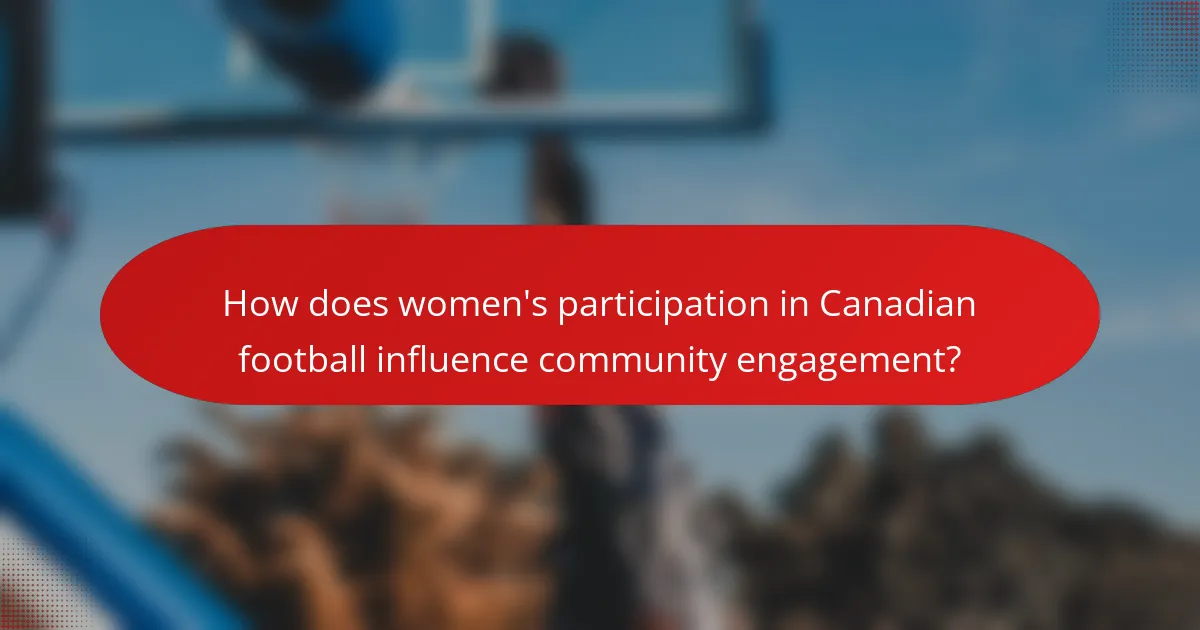How does women's participation in Canadian football influence community engagement?