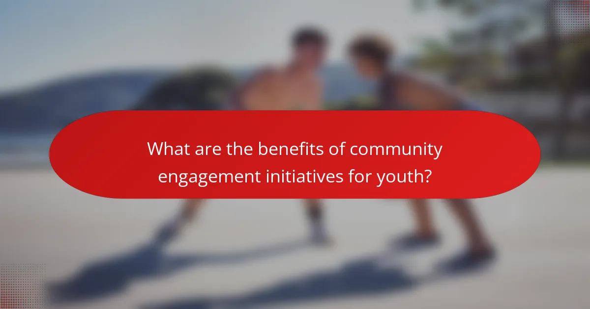 What are the benefits of community engagement initiatives for youth?