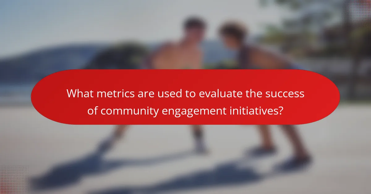 What metrics are used to evaluate the success of community engagement initiatives?